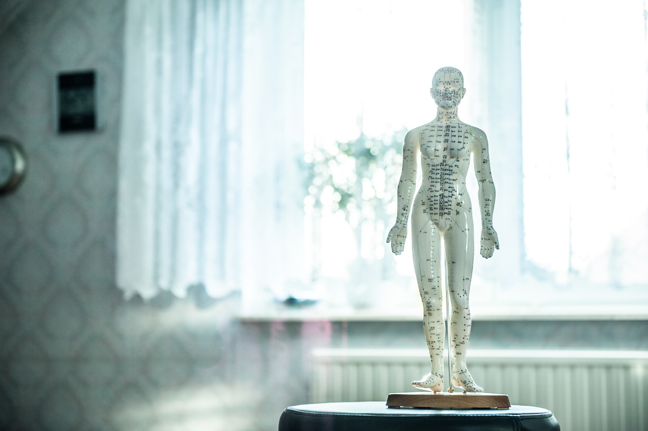 Acupuncture Statue in a Clinic